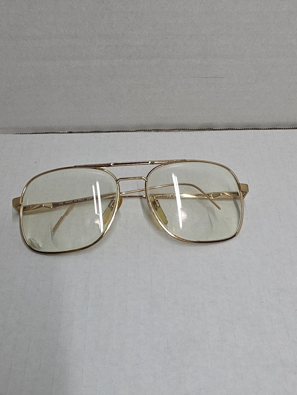 Gold Metal Aviator-Style Eyeglasses